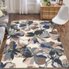Modern Bright Floral Low Pile Non-Slip Washable Indoor Area Rugs for Living Room Dining Bedroom - 2 of 4