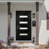 PexFix 36"x80" Fiberglass Entry Door Frosted Glass Front Entrance Door with 6-9/16 Door Frame Black Right Hand Inswing - 4 of 4
