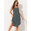 Allegra K Women's V Neck Solid Soft Spaghetti Strap Cami Lounge Nightdress - 2 of 4