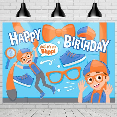 Treasures Gifted Blippi Backdrop - Blippi Party Supplies