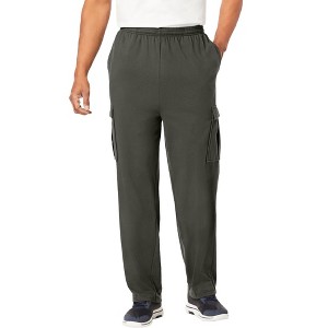 KingSize Men's Big & Tall Lightweight Jersey Cargo Sweatpants - 1 of 4