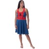 Marvel Women's Spiderman Pajamas Costume Nightgown Sleep Pajama Dress Multicolored - 3 of 4