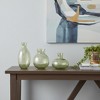 HomeRoots Set of Three Sage Green Seeded Bubble Glass Table Vases - 2 of 4
