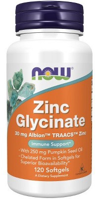 Zinc Glycinate by Now Foods  -  120 Softgel
