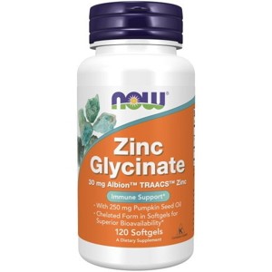 Zinc Glycinate by Now Foods  -  120 Softgel - 1 of 3