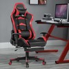 Costway Massage Gaming Chair Reclining Swivel Racing Office Chair with Footrest - 2 of 4