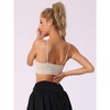 Allegra K Women's Spaghetti Strap Camisole Ribbed Sports Bras Workout Adjustable Straps - 2 of 4
