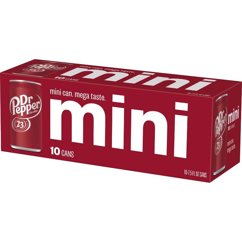 Dr Pepper Soda - 10pk/7.5 fl oz Mini Cans, 4 of 8