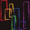 Adult Design By Humans Crayon Rainbow Rectangles Abstract By T-Shirt - 2 of 2