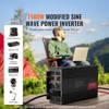 VEVOR Modified Sine Wave Inverter, 1500W, DC 12V to AC 120V Power Inverter with 2 AC Outlets 2 USB Port 1 Type-C Port 6 Spare Fuses, Black - 3 of 4