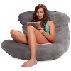 27" Coronado Lounger Faux Fur Bean Bag Chair - Posh Creations - 3 of 4