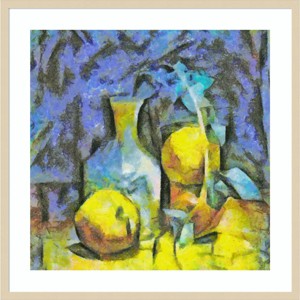 Amanti Art 33" x 33" In Blue No 32 by Alex Caminker Wood Framed Wall Art Print : Modern Lithograph, Hardwood Frame - 1 of 4