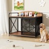 DSVIMOY Large Dog Crate Furniture for Large Medium Dog, Farmhouse Wooden Dog Kennel Indoor End Table, Brown, 42.8"*27.3"*36.6" - 4 of 4