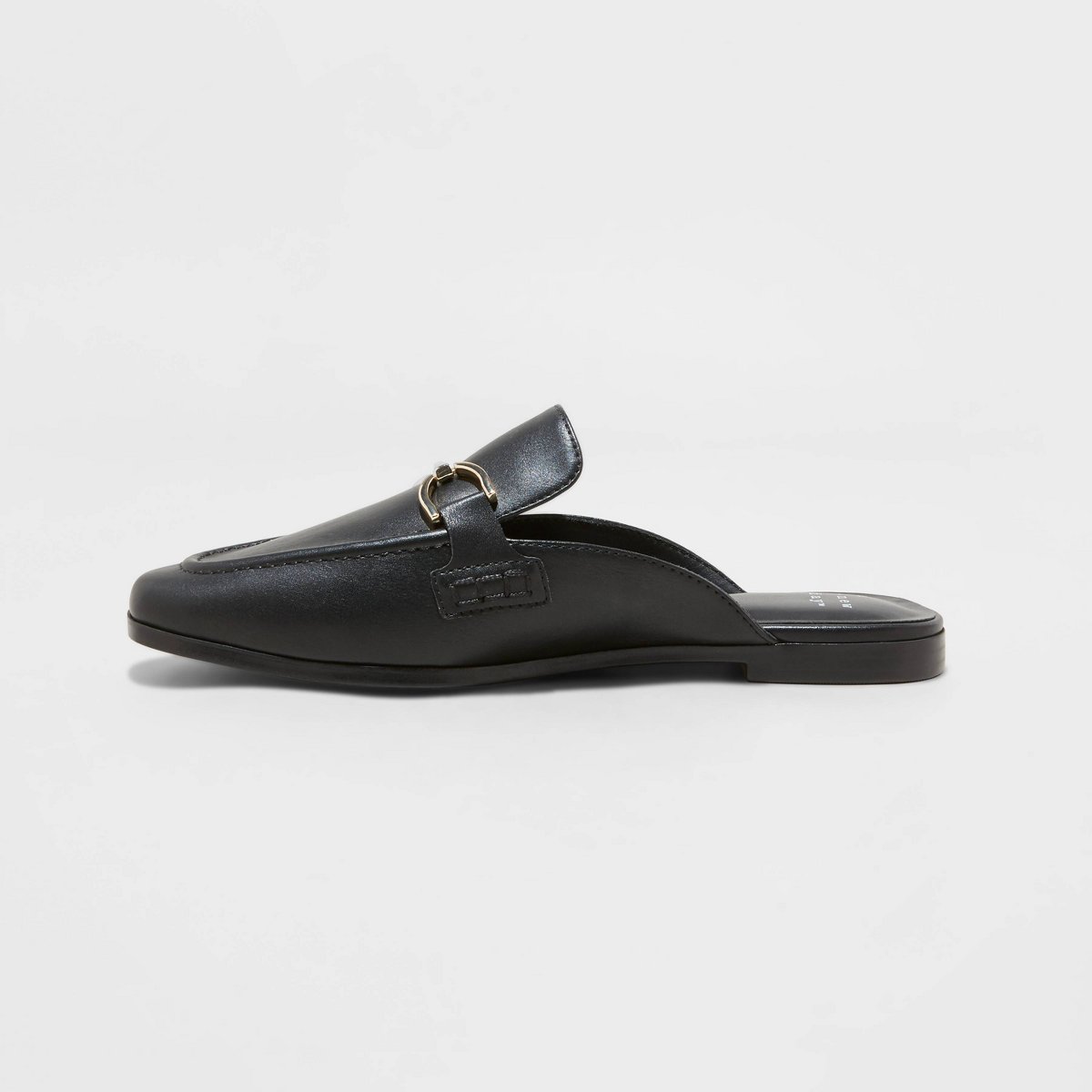 Женские сабо A New Day Women's Sandy Mule Flats with Memory Foam Insole - A New Day™ Black 8: Slip-On, Faux Leather, Pointed Toe — фото 2