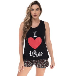 Just Love Womens Tank & Short Cute Pajama Set - Ribbed PJ Sets Sleepwear Loungewear - 1 of 3