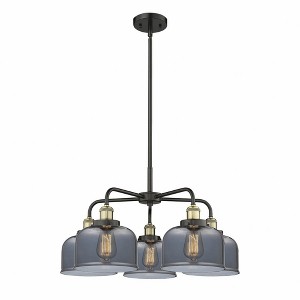 Bell - 5 Light Stem Hung Chandelier In Art Deco Style-14.75 Inches Tall and 26 Inches Wide - 1 of 1