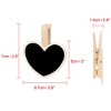 Unique Bargains Wood Mini Chalkboard Signs with Wooden Clip for Message Sign 10 Pcs - 2 of 4