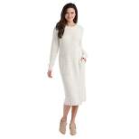 Softies Heathered Marshmallow 42" Crew Neck Lounge Dress with Pockets