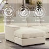 corduroy sofa bed, foldable double sofa bed with folding armrests, suitable for living rooms - 2 of 4