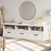Mid Century Modern TV Stand for TVs Up to 80", 70in Entertainment Center with Storage Drawer and Open Shelves, Media Cabinet for Living Room,Bedroom - 2 of 4