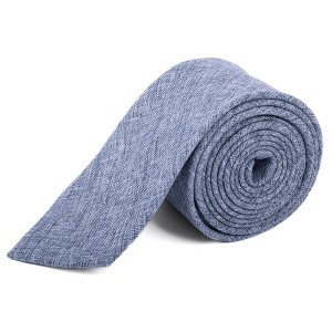 Men's Solid Color 2.75 Inch Wide And 57 Inch Long 100% Cotton Neckties - 1 of 4