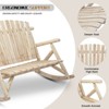 Karl Home | 47 in. Solid Wood High Back Outdoor Rocking Bench - 3 of 4