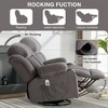 PAGED Modern Swivel Massage Recliner Chair with Heating, Rocking Chair with 2 Cup Holders, Side Pocket and USB Port for Living Room, Bedroom - 2 of 4
