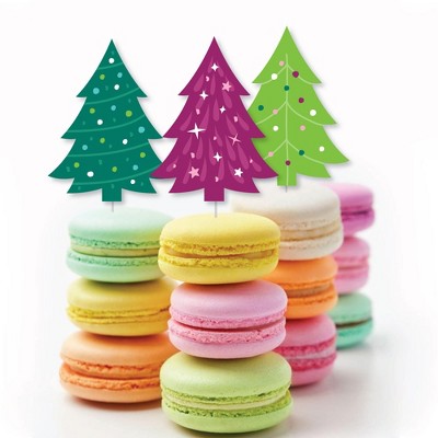 Big Dot Of Happiness Merry And Bright Trees - Diy Shaped Colorful ...