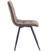 Nordlys Set of 2 Metal and Fabric Dining Chairs Modern Design Style Upholstery Dining Room - 2 of 4