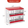 6/8/10 Compartment Galvanized Chicken Nesting Box - Metal Laying Box with Legs for Hens - 3 of 4