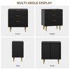 Fluted Dresser for Bedroom with Drawers, Wooden Chest of Drawers with Metal Handle & Feet, Natural Dresser for Living Room, Hallway, Bedroom - 3 of 4