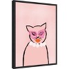 Amanti Art Cat in Pearls by Kendra Dandy Canvas Wall Art Print Framed 18 x 24-in. - 3 of 4