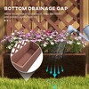 Okak Outdoor Hanging Planter Stand with Trellis, Freestanding Wooden Plant Holder for Patio Balcony Garden,5 Plant Pots - 4 of 4
