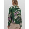 Women's Floral Print V-Neck Top - entro - image 2 of 3