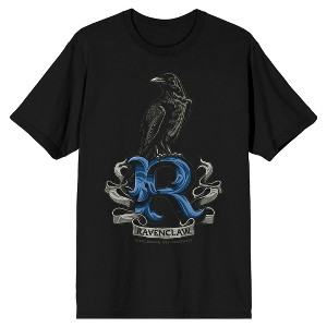 Harry Potter Ravenclaw Raven Men's Black T-shirt - 1 of 2