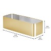 mDesign 3-Roll Steel Toilet Paper Storage Holder Soft Brass (25982) - 2 of 4