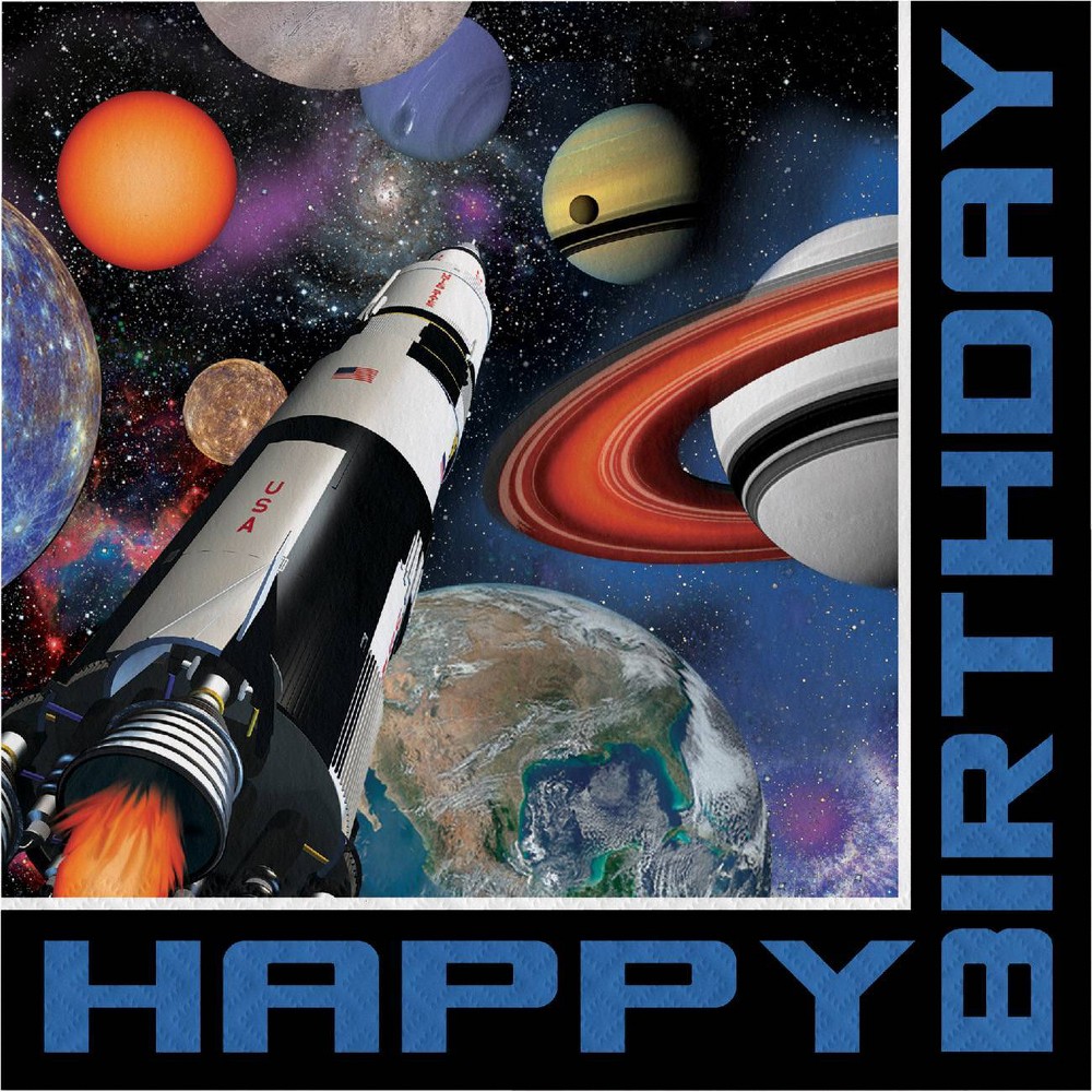 48ct Space Blast Birthday Napkins