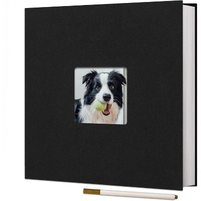Attop Large Photo Album Self Adhesive for 4x6 8x10 Pictures Linen Scrapbook Album DIY 40 Blank Pages with A Metallic Pen