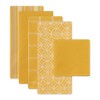 Design Imports  Assorted Everyday Dishtowel & Dishcloth Set 5 Piece, Mustard, Dt 18X28", Dc 13X13" - 2 of 4