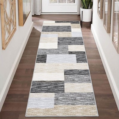 thumbnail image 2 of Blue Nile Mills Hadley Geometric Patchwork Non-Slip Washable Area Rug – Machine Woven Nylon, Multiple Sizes 2 of 5