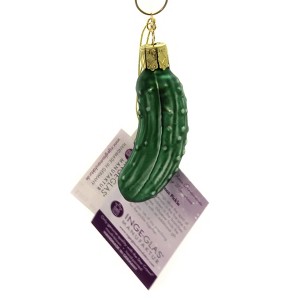 Inge Glas 2.75" Gurke Legend Of Pickle Gift Giving Game  -  Tree Ornaments - 1 of 3