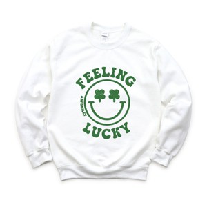 Simply Sage Market S.W.Smiley Feeling Lucky Smiley Face Sweatshirt - 1 of 4
