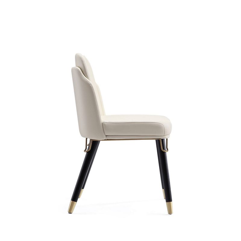 Estelle Faux Leather Dining Chair Cream - Manhattan Comfort, 5 of 8