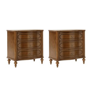 Linus 3-Drawer Nightstand,Set of 2| ARTFUL LIVING DESIGN - 1 of 4