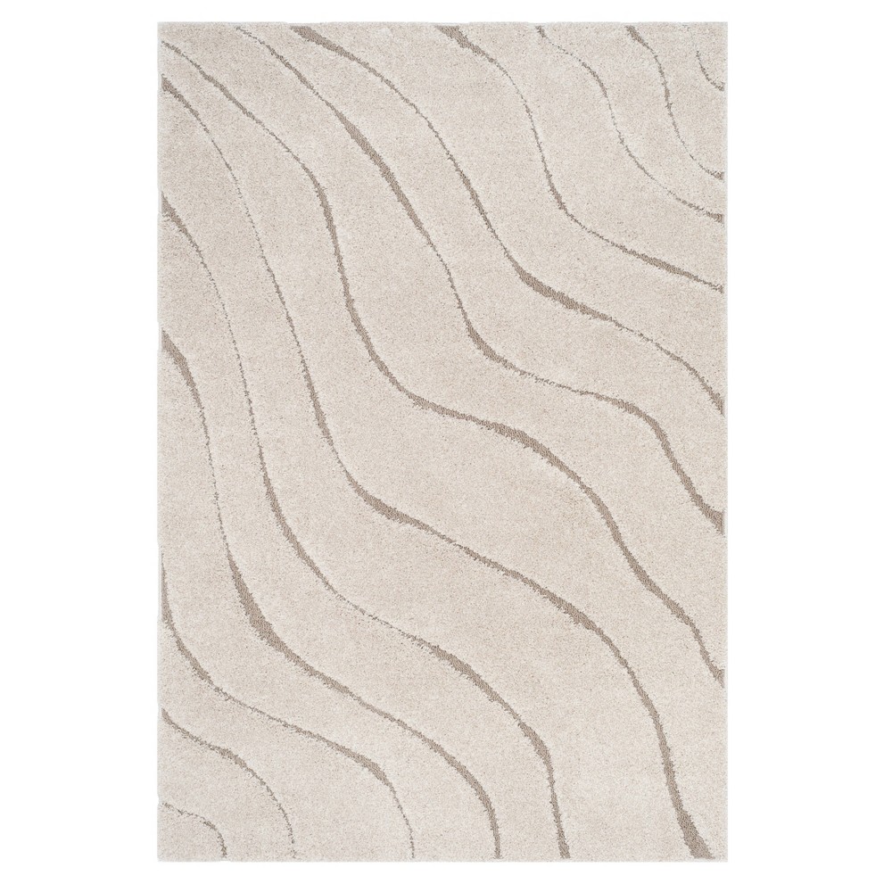 6'x9' Wave Loomed Area Rug Cream/Beige - Safavieh