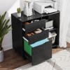 SEVOBAL Utility Storage Drawers 3 Drawer Mobile Rolling Lateral File Cabinet, Storage Organizer for Home Office and Kids Room, Black, 36"*18"*6" - 2 of 4
