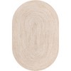 Unique Loom Braided Jute Dhaka Solid Indoor Braided Area Rug - 2 of 4