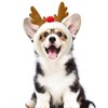 Unique Bargains Christmas Holiday Dog Hat Pompoms Headwear Costume - 3 of 4
