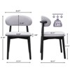 NicBex Set of 2/4 Modern Cotton-Linen Upholstered Dining Chairs with Solid Wood Legs,Armless Accent Chairs for Dining Room,Kitchen,Restaurant - 4 of 4