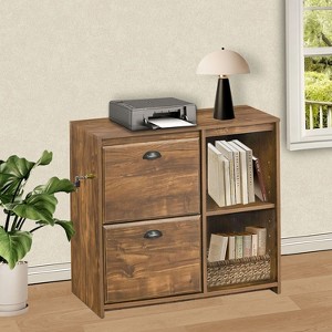 Saint Birch Bombay File Cabinet, Walnut - 1 of 3